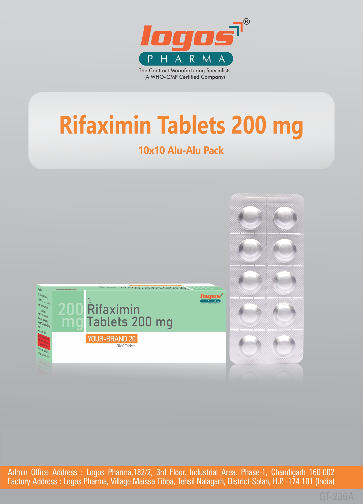 Rifaximin 200 400 550 Mg Tablet Logos Pharma