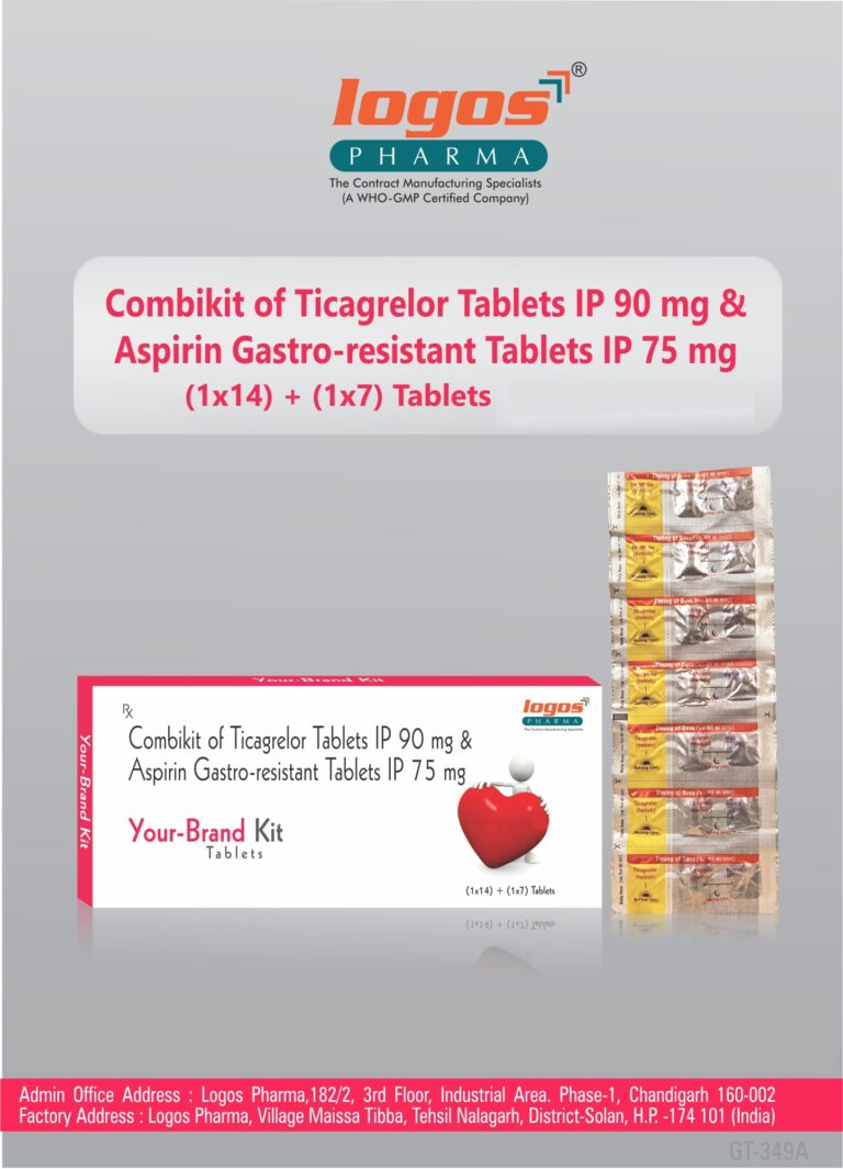 Combikit Of Ticagrelor 90 Mg 14 Tablets Aspirin 75 Mg 7 Tablets